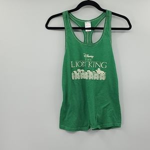 Disney lion king Green racerback tank top. Size xs